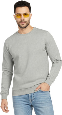 GAINELL Full Sleeve Solid Men Sweatshirt