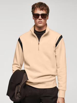 Jump Cuts Full Sleeve Color Block Men Sweatshirt