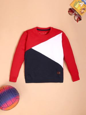 KILLER Full Sleeve Color Block Boys Sweatshirt