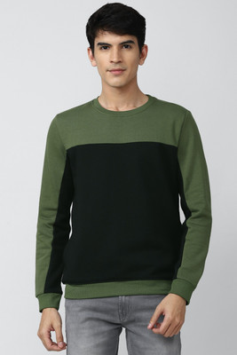 PETER ENGLAND Full Sleeve Color Block Men Sweatshirt