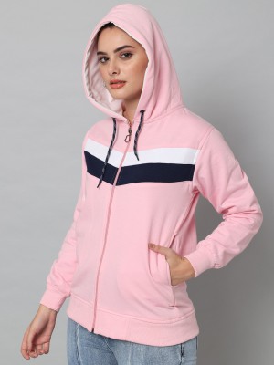 eWools Full Sleeve Color Block Women Sweatshirt