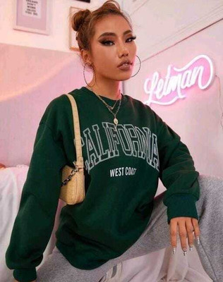 USK COLLECTIONS Full Sleeve Printed Women Sweatshirt