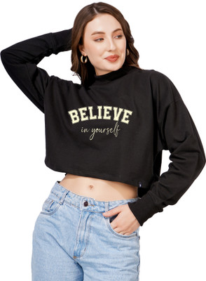 BlueFicus Full Sleeve Solid Women Sweatshirt