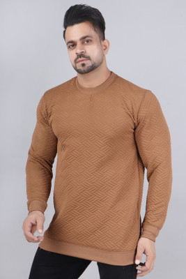 WILD ELEPHANT Full Sleeve Self Design Men Sweatshirt