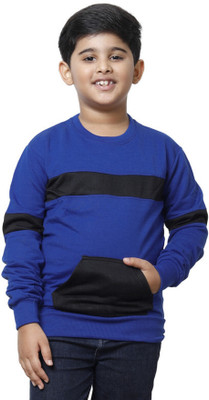 Indistar Full Sleeve Color Block Boys Sweatshirt