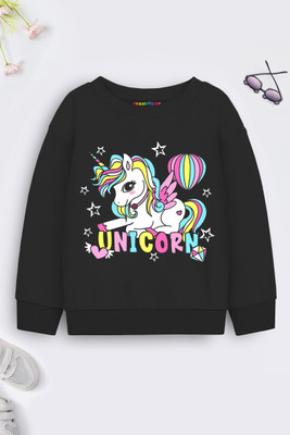 Trampoline Full Sleeve Graphic Print Girls Sweatshirt