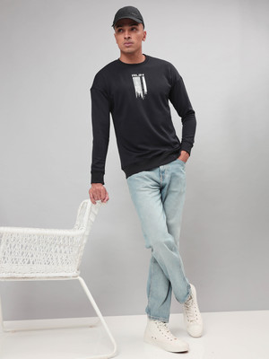TECHNOSPORT Full Sleeve Solid Men Sweatshirt