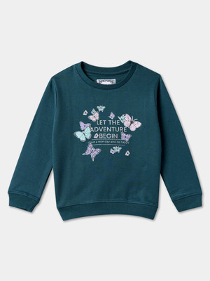 R&B Full Sleeve Printed Girls Sweatshirt