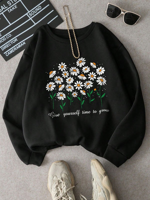 ERAWORLD Full Sleeve Printed Women Sweatshirt