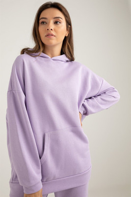 PickPok Full Sleeve Solid Women Sweatshirt