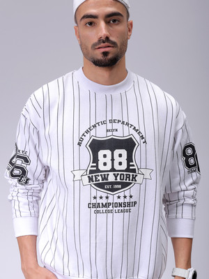 The Indian Garage Co. Full Sleeve Striped Men Sweatshirt