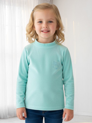 salvia Full Sleeve Solid Girls Sweatshirt