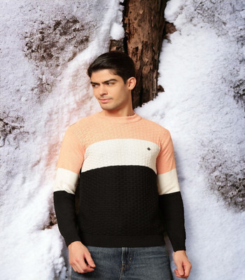 HELL BOUND Full Sleeve Color Block Men Sweatshirt