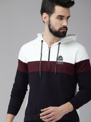 Spykar Full Sleeve Color Block Men Sweatshirt