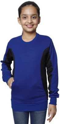 KAVYA Full Sleeve Color Block Girls Sweatshirt