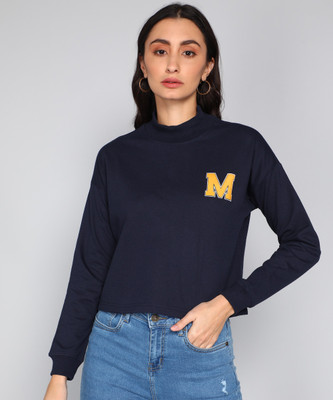METRONAUT Full Sleeve Solid Women Sweatshirt