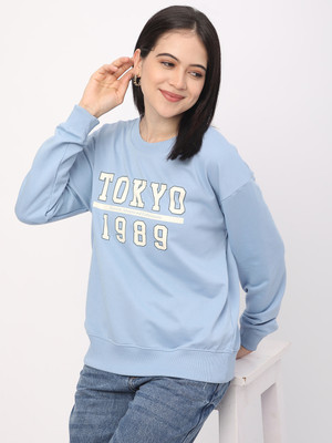 R&B Full Sleeve Graphic Print Women Sweatshirt