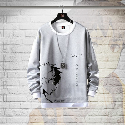 NB NICKY BOY Printed Men Round Neck Grey T-Shirt