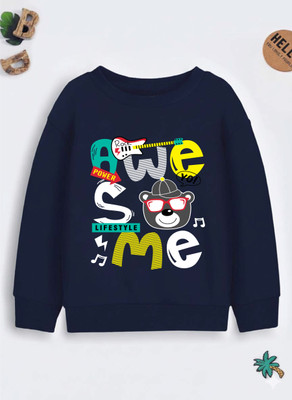 Superb Starling Full Sleeve Self Design Boys Reversible Sweatshirt