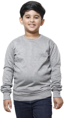 IndiWeaves Full Sleeve Solid Boys Sweatshirt