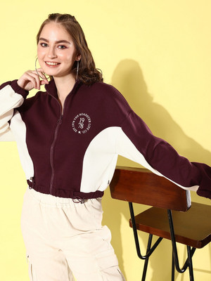 Roadster Full Sleeve Color Block Women Sweatshirt
