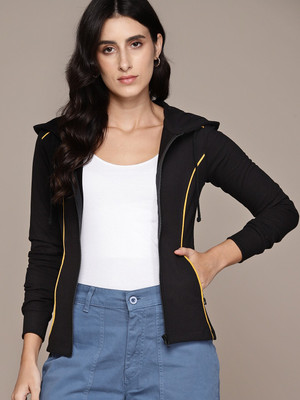 Roadster Full Sleeve Solid Women Sweatshirt
