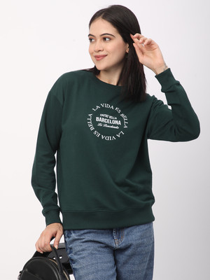 R&B Full Sleeve Graphic Print Women Sweatshirt
