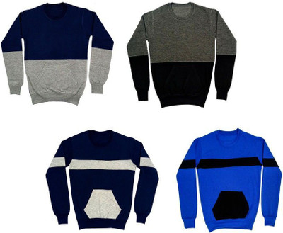 AE Trends Full Sleeve Color Block Boys Sweatshirt