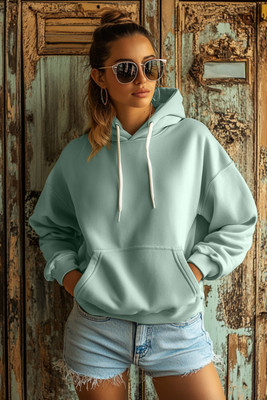 JUNEBERRY Full Sleeve Solid Women Sweatshirt