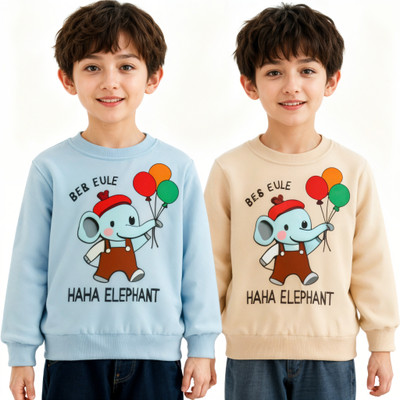 YAKFIT Full Sleeve Solid Boys & Girls Sweatshirt