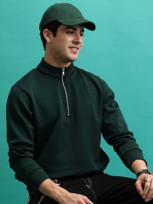 HIGHLANDER Full Sleeve Self Design Men Sweatshirt