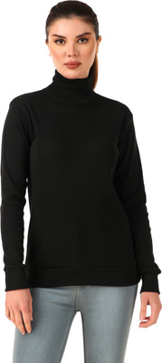 HNA Full Sleeve Solid Women Sweatshirt