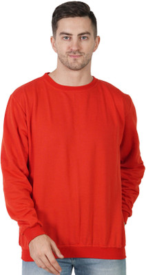 TEEMOODS Full Sleeve Solid Men Sweatshirt