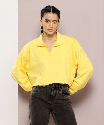 Kook N Keech Full Sleeve Solid Women Sweatshirt