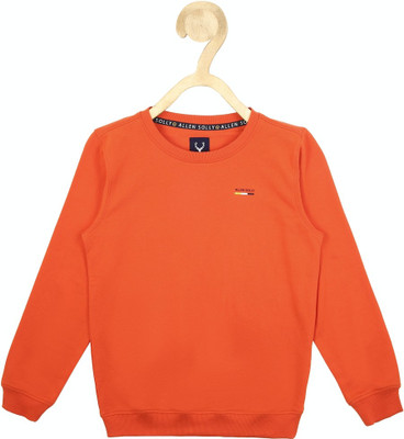 Allen Solly Full Sleeve Solid Boys Sweatshirt