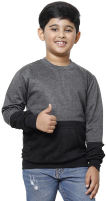 IndiWeaves Full Sleeve Color Block Boys Sweatshirt