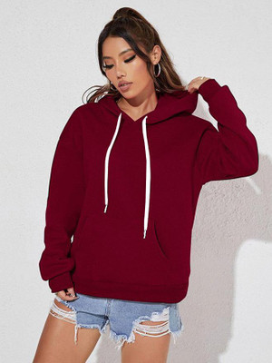 JUNEBERRY Full Sleeve Solid Women Sweatshirt