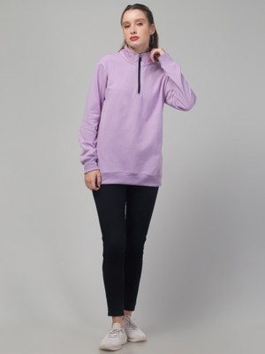 ADIXUS Full Sleeve Solid Women Sweatshirt