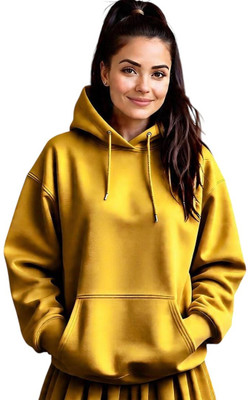 Pwexz Full Sleeve Solid Women Sweatshirt