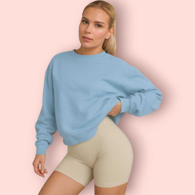 Fluffy Enterprise Full Sleeve Solid Women Sweatshirt