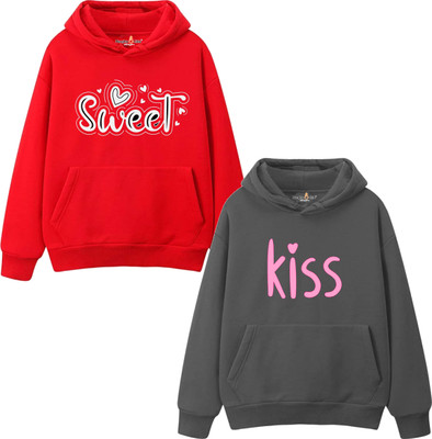 Just Live Fashion Full Sleeve Graphic Print Baby Girls Sweatshirt