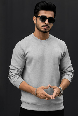 TRIPR Full Sleeve Solid Men Sweatshirt