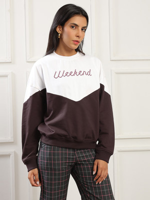 Globus Full Sleeve Color Block Women Sweatshirt
