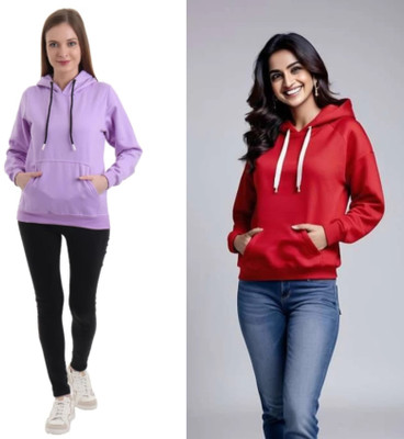 Pwexz Full Sleeve Solid Women Sweatshirt