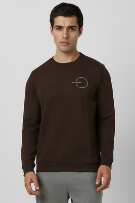 VAN HEUSEN Full Sleeve Graphic Print, Solid Men Sweatshirt