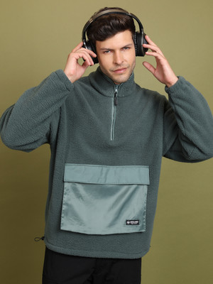 HIGHLANDER Full Sleeve Self Design Men Sweatshirt