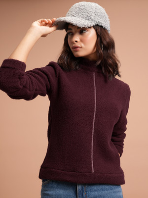 Tokyo Talkies Full Sleeve Solid Women Sweatshirt