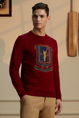 PETER ENGLAND Full Sleeve Embroidered Men Sweatshirt