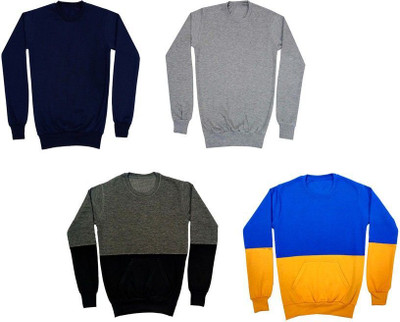 AE Trends Full Sleeve Solid Boys Sweatshirt