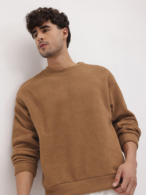 Roadster Full Sleeve Solid Men Sweatshirt